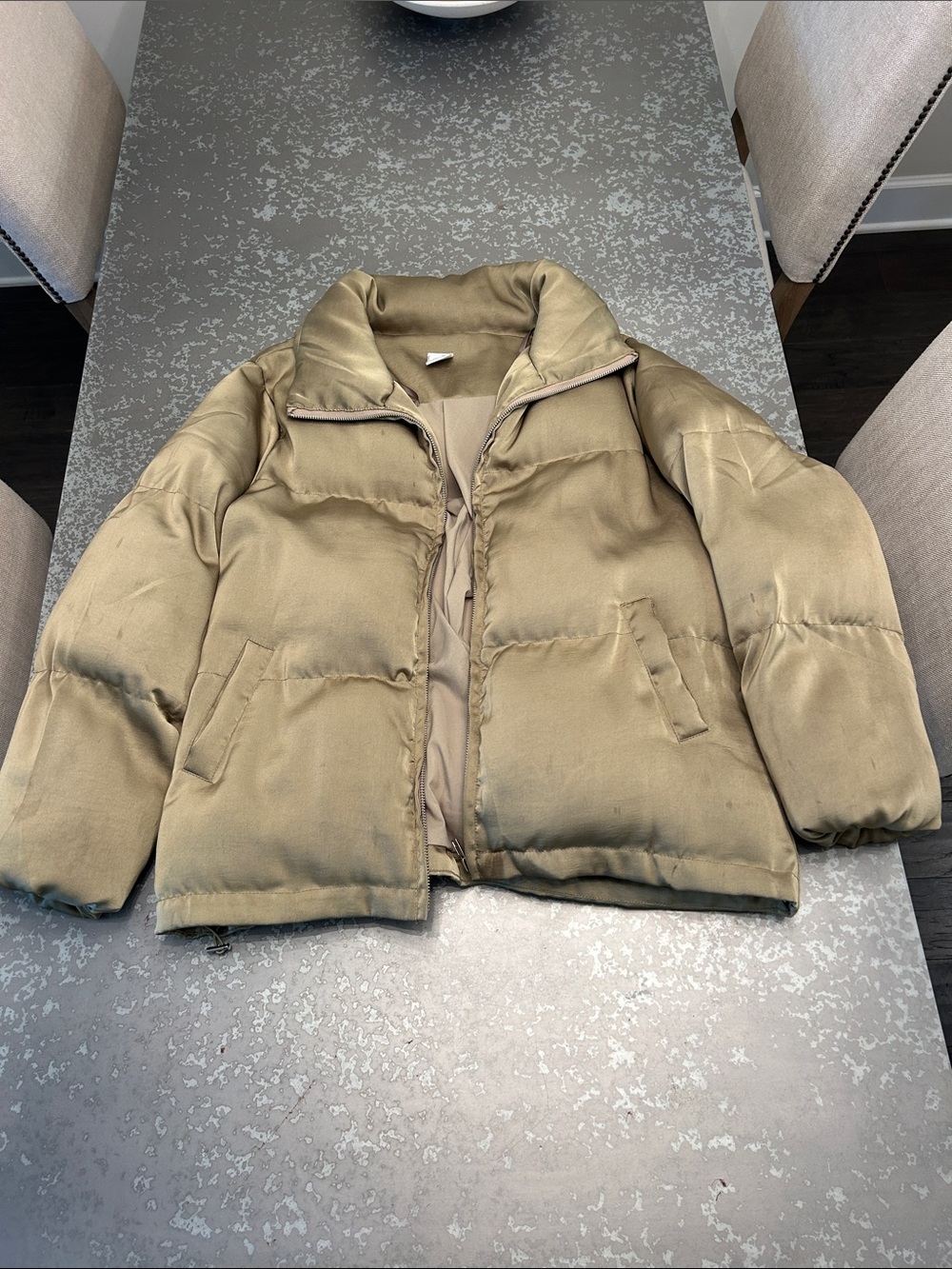 Princess Polly Olive Green Oversized Puffer Jacket